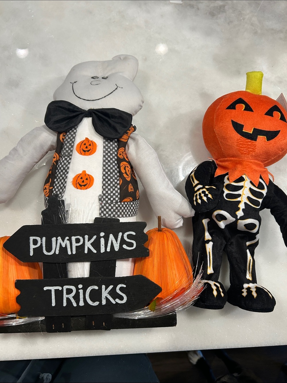 Halloween Pumpkin & Ghost Plush Home Decor
